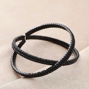 Simple Cross Open Bracelet Geometric Double Layer Bracelet